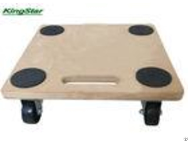 Furniture 4 Wheel Flat Dolly Wooden Transport Roller With Hdf Board 150kg Capacity