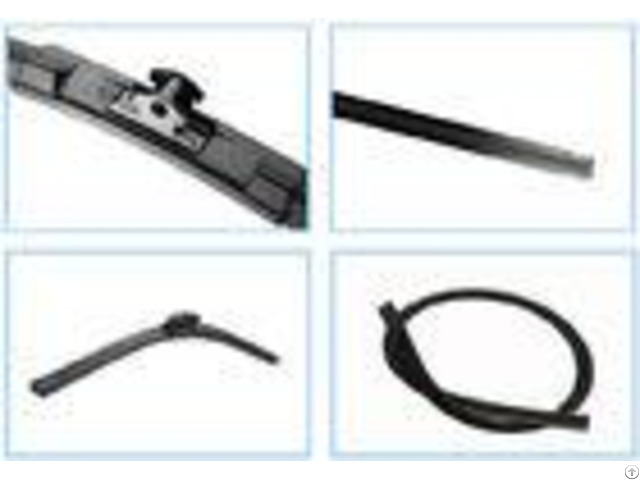 Black Auto Windshield Wiper Bladeshigh Strength Spring Steel Material