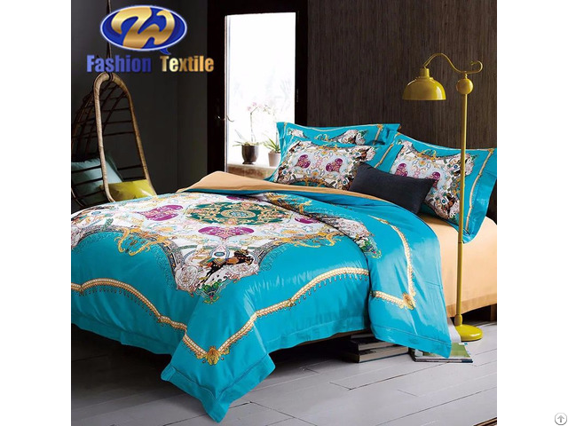 Beautiful Design Wedding Bed Sheet Digital Print Bedding Set