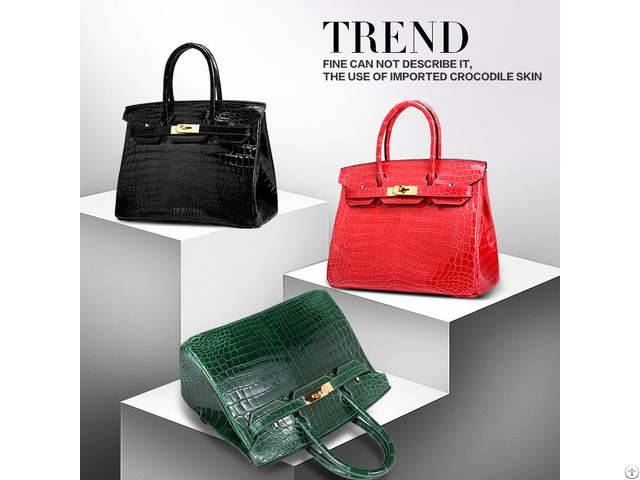 Real Crocodile Skin Ladies Handbag