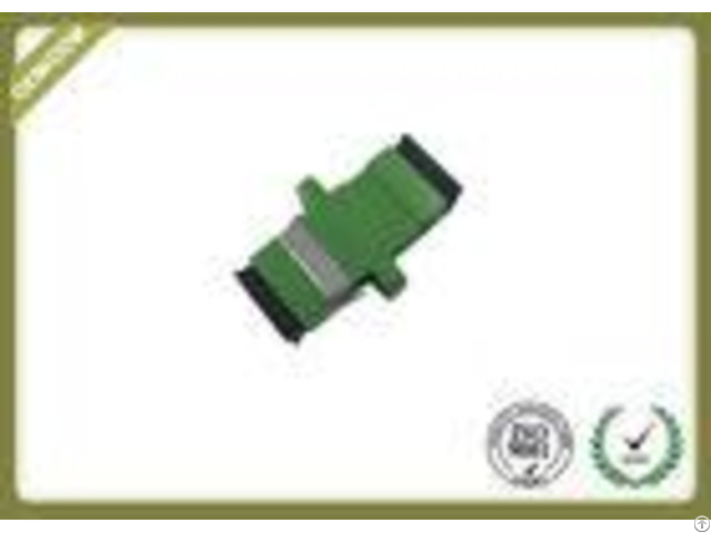 Green Color Sc Apc Plastic Fiber Optic Adapter Couplerwith Ceramic Sleeve