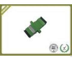 Green Color Sc Apc Plastic Fiber Optic Adapter Couplerwith Ceramic Sleeve