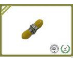 St Singlemode Simplex Metal Fiber Optic Adapter With Zirconia Sleeve Yellow Color
