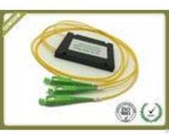 Fiber Optic 1x2 Plc Splitter With Sc Apc Connector Low Pdl High Stability