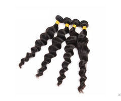 8a Brazilian Loose Tight Human Virgin Hair Weave 3 Bundles With 360 Lace Frontal