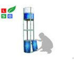 Tool Free Assemble Trade Show Displays Pet Panel Spiral Tower Showcase For Exhibition