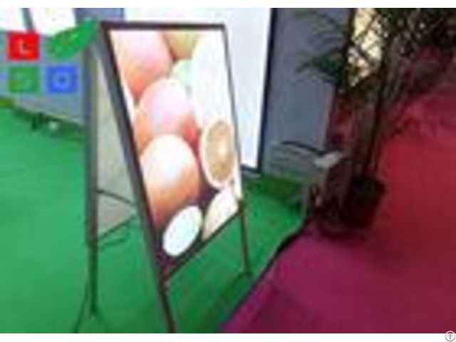 Double Sided Led Poster Display A Shaped With Aluminium Frame Profile