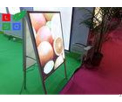 Double Sided Led Poster Display A Shaped With Aluminium Frame Profile