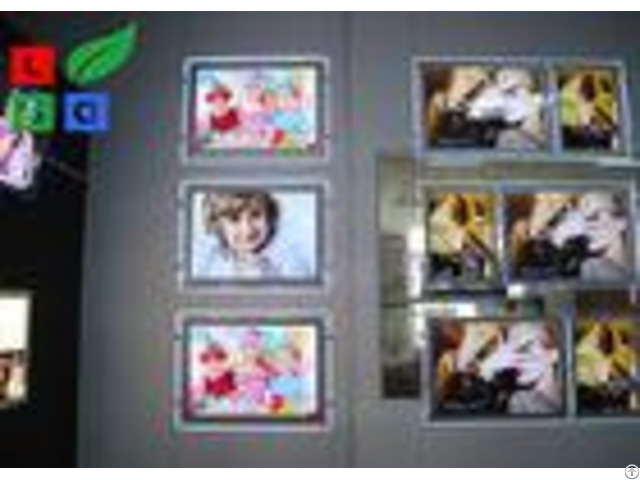 Portrait View Crystal Light Box Display A2 Size With Cable Hanging Kits