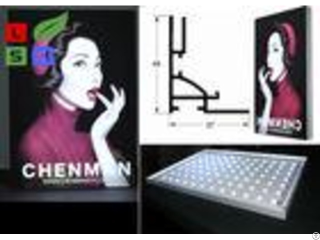 45mm Thickness Led Frameless Fabric Light Box Single Side For Clothes Retail Display