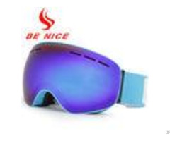 Cool Blue Frameless Ski Goggles For Night And Day With Dual Layer Foam