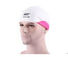 Reversible Silicone Swimming Caps Wrinkle Free With Premium Pink White Color