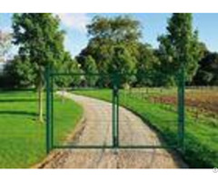 Pvc Coated Welded Wire Fence Galvanised Square Mesh Fencing Green Color