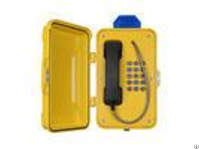 Ip67 Industrial Weatherproof Telephone With Beacon Poe Powered Tunnel Phone