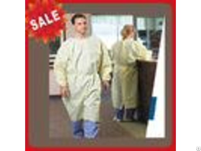 Waterproof Nonwoven Disposable Isolation Gowns Surgical Wear With Elastic Cuff