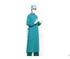 Dark Green Non Woven Surgical Gown Disposable Lab Gowns Lightweight Blood Proof