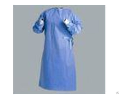 Biodegradable Disposable Surgical Gowns Medical Apparel With 4 Waist Belts Blue Color