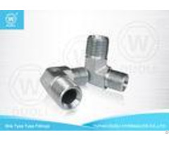 Carbon Steel Bite Type Hydraulic Hose Pipe Fittings Metric Thread 90 Degree Elbow