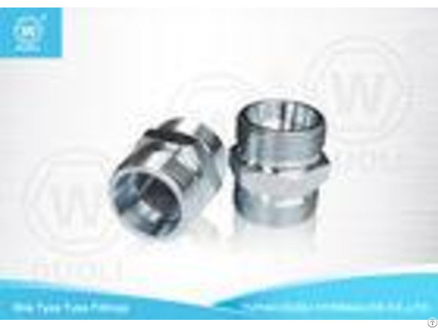 Din Thread 24 Degree Hydraulic Bite Type Tube Fitting Straight Union By Carbon Steel