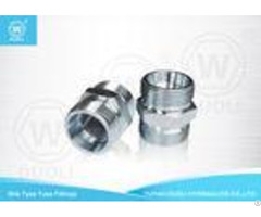 Din Thread 24 Degree Hydraulic Bite Type Tube Fitting Straight Union By Carbon Steel