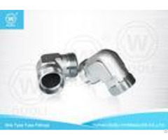 Carbon Steel Bite Type Hydraulic Hose Compression Fittings 90 Degree Elbow