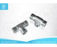 Metric Thread Bite Type Hydraulic Tee Fitting Steel Pipe Compression Fittings