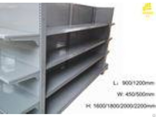 Durable Supermarket Steel Racks 60 65kg Layer Load 1200 X 400mm Upper Shelf