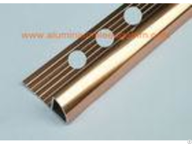 External Corner Aluminum Tile Trim Profiles 10mmbright Brass Polished Coppper Color