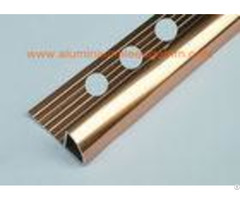 External Corner Aluminum Tile Trim Profiles 10mmbright Brass Polished Coppper Color