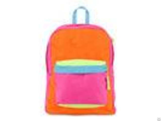 Multi Colored Fashionable Kids Sports Backpack For Girls Orange Red Blue