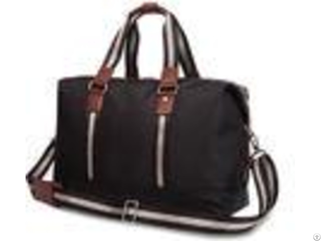 Personalized Luxury Travel Duffel Bags For Men With Leather Handles