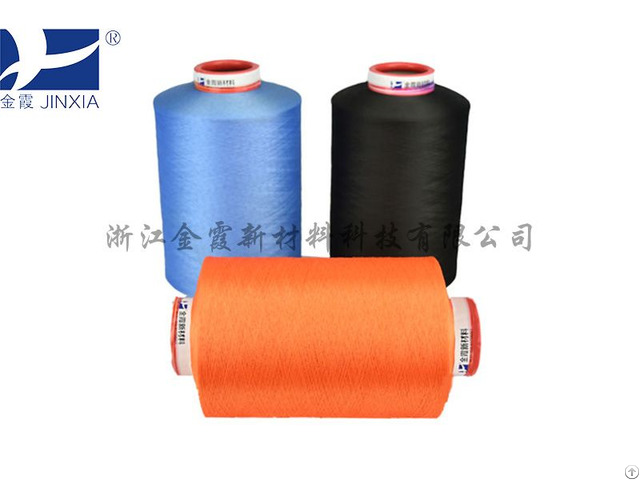 Dope Dyed Colored Polyester Yarn Denier Dtex Textile Fiber Knitting Weaving