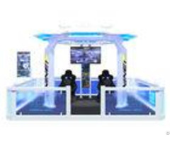 Popular 9d Virtual Reality Theme Park White Blue Color For 5 Person Player