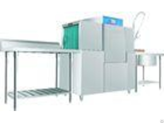 Stainless Steel Rack Conveyor Dishwasher Eco M140 10kw 46kw For Restaurant