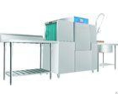 Stainless Steel Rack Conveyor Dishwasher Eco M140 10kw 46kw For Restaurant