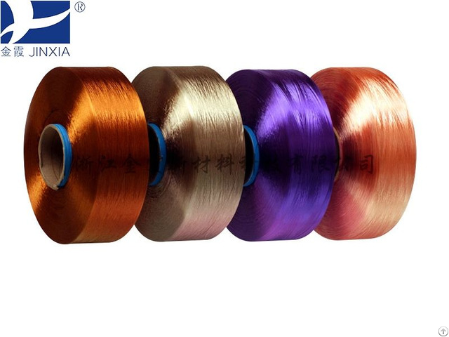 Dope Dyed 100 Percent Polyester Full Drawn Yarn Flat Embroidery Thread