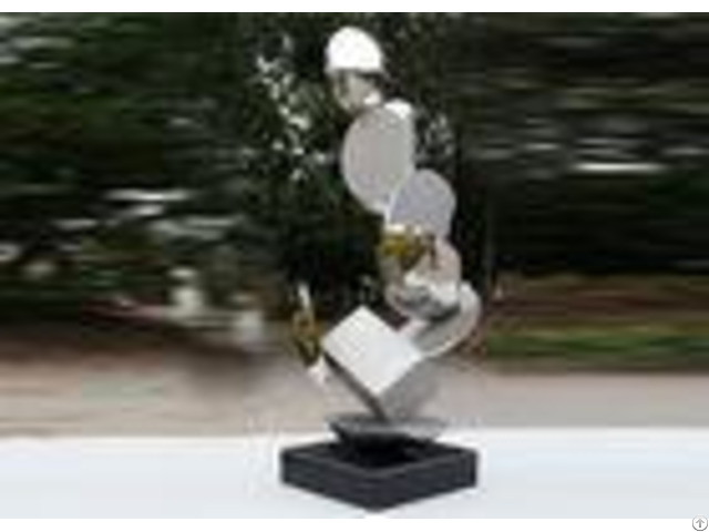 Modern Stainless Steel Sculpture Highly Polished For Pool Decoration