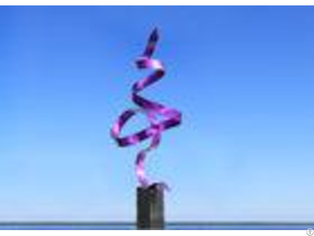 Anti Corrosion Painted Metal Sculpture Abstract Design Various Colors 200cm Height