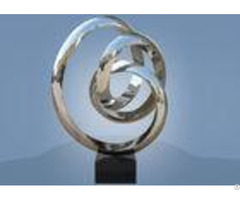 Large Size Stainless Steel Sculpture Circle Around For Hotel Public Decoration