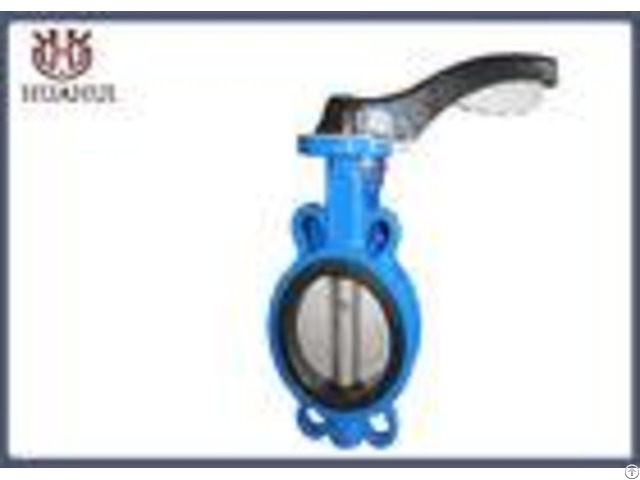 Rubber Seated Wafer Butterfly Valve Cast Iron Dn50 With Handle Operation