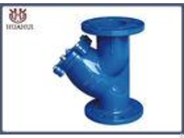 Ductile Iron Y Type Strainer Blue Color With Ss316 Screen Din Standard