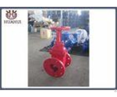 Rising Stem Resilient Seated Gate Valve Plat Face Flange Red Blue Color