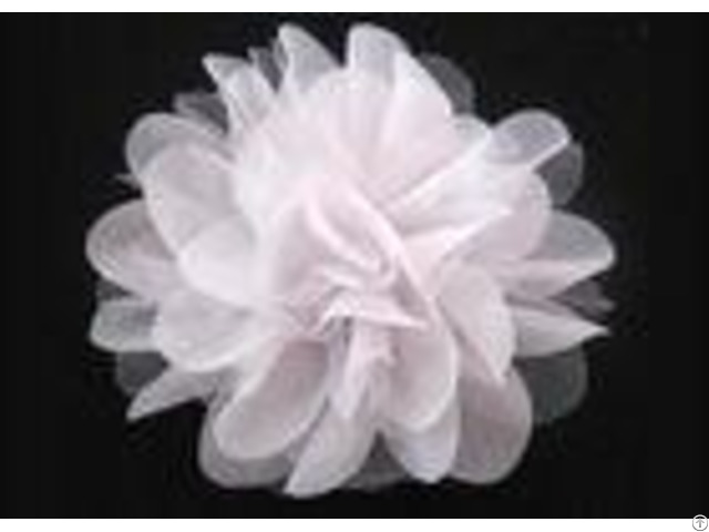 White Alternative Chiffon Mesh Fabric Flower Corsage Accessories For Bridal Wedding