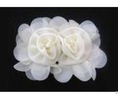 Apricot 120d Chiffon Handmade Artificial Fabric Flower Corsage For Hair Accessories