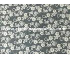 Floral Knitted White Net Lace Fabric Trimmings With Sun Flower Pattern