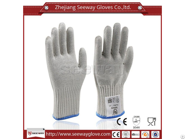 Seeway F514 Stainless Steel Safety Work Glove Metal Gloves For Cutting