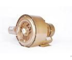 Side Channel Aquaculture Air Blower 1 5kw Ring 2 Stage Vacuum Pump Golden Color