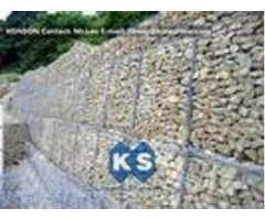 Durable Gabion Retaining Wall 3 0 4 5mm Dia With Pvc Coated Stainless Steel Galvanized Wire