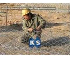 Custom Gabion Stone Cages Hexagonal Wire 80 X 100mm For Protection Engineering