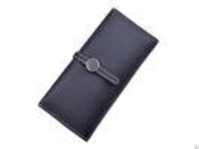 Women Pu Leather Money Clip Wallet Durable Hardware Buckle With Polyester Lining Material